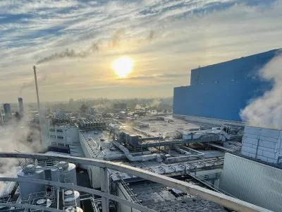 Utsikt över en industrianläggning