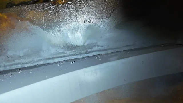 Spricka i en svetsfog, närbild